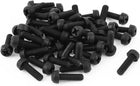 M3 x 10mm Plastic Phillips Pan Head Machine Screws Black 50 PCS