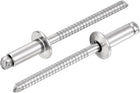120Pcs 5/32"x3/8" 304 Stainless Steel Dome-Head Blind Rivets, Open-End Type Blind Rivets for DIY, Sheet Metal, Automotive Repairs, Furniture, Boat, and Duct Work (Silver)