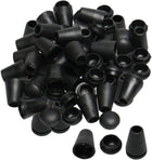 LinkMejor 40pcs Bell End Stopper Black Cord Rope Ends Locks Lanyard Clips Fastener for Backpack Drawstrings Accessories