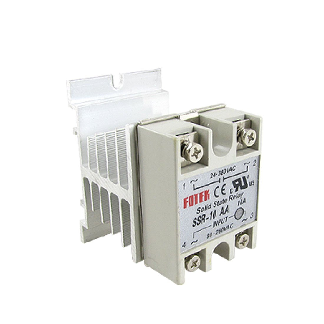 SSR Solid State Relay AC-AC 10A 80-250V/24-380V W Heat Sink
