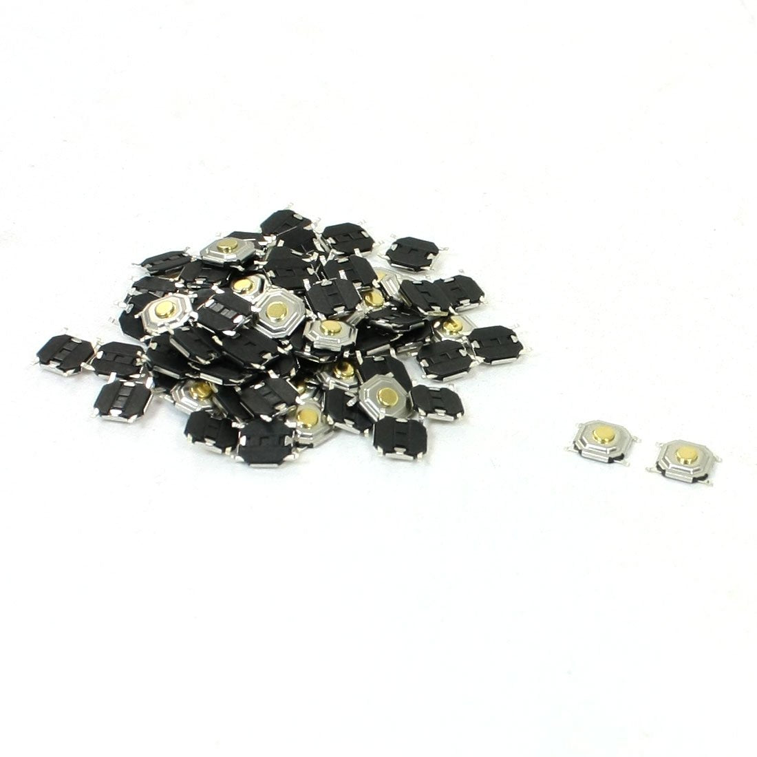 70 Pcs 5mm x 5mm 4 Pins Momentary Surface Mounted Devices SMT Tactile Tact Push Button Switch