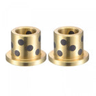 Flanged Sleeve Bearings 12mm Bore 18mm OD 18mm Length 25mm Flanged Dia 3mm Flange Thickness Wrapped Oilless Bushings Brass 2pcs