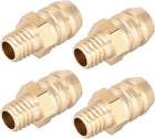 Brass Fitting Connector Metric M6-1 Male to Barb Fit Hose ID 8mm 4pcs