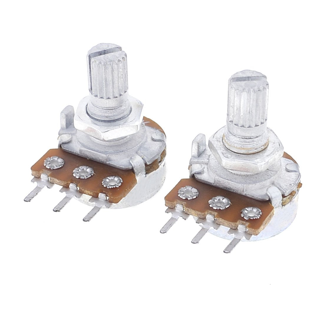 2 Pieces B10K 10K Ohm 8mm Shaft Single Linear Taper Potentiometers