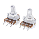 2 Pieces B10K 10K Ohm 8mm Shaft Single Linear Taper Potentiometers