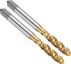 2pcs Spiral Flute Thread Taps 1/4-20 UNC 2B Machine Threading Tap Bit, Titanium Coated Screw Tapping Repair Tool, M2 High-Speed Steel (HSS)