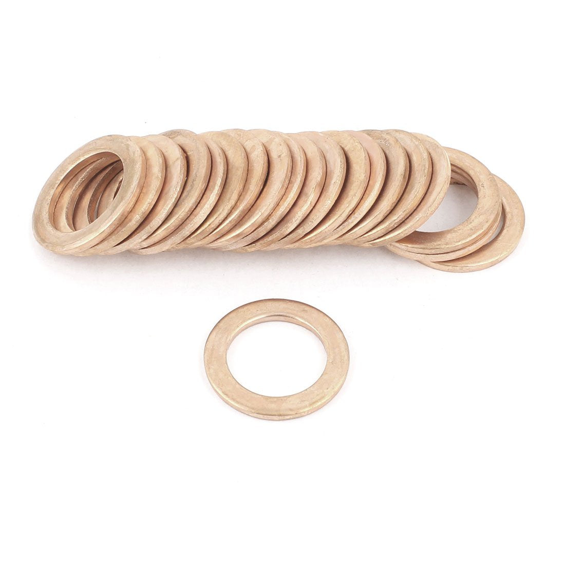 20PCS 24mm OD 16mm ID 2mm Thick Copper Flat Washer Oil Brake Line Seal