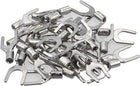 30Pcs SNB1.25-5S Non-Insulated U-Type Copper Crimp Terminals 0.5-1.5mm2 Wire Connector Silver Tone
