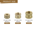 100Pcs M3 M4 M5 Knurled Insert Nuts, Brass Knurled Threaded Embedment Nuts 3D Printing Brass Nuts for 3D Printing Parts Laptop Automotive Plastic Shell