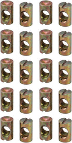 20pcs M8 Thread 20mm Height Zinc Plated Iron Slotted Drive Cross Dowel Nuts