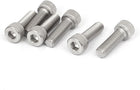 M8x25mm Thread 304 Stainless Steel Hex Socket Head Cap Screw Bolt DIN912 6pcs