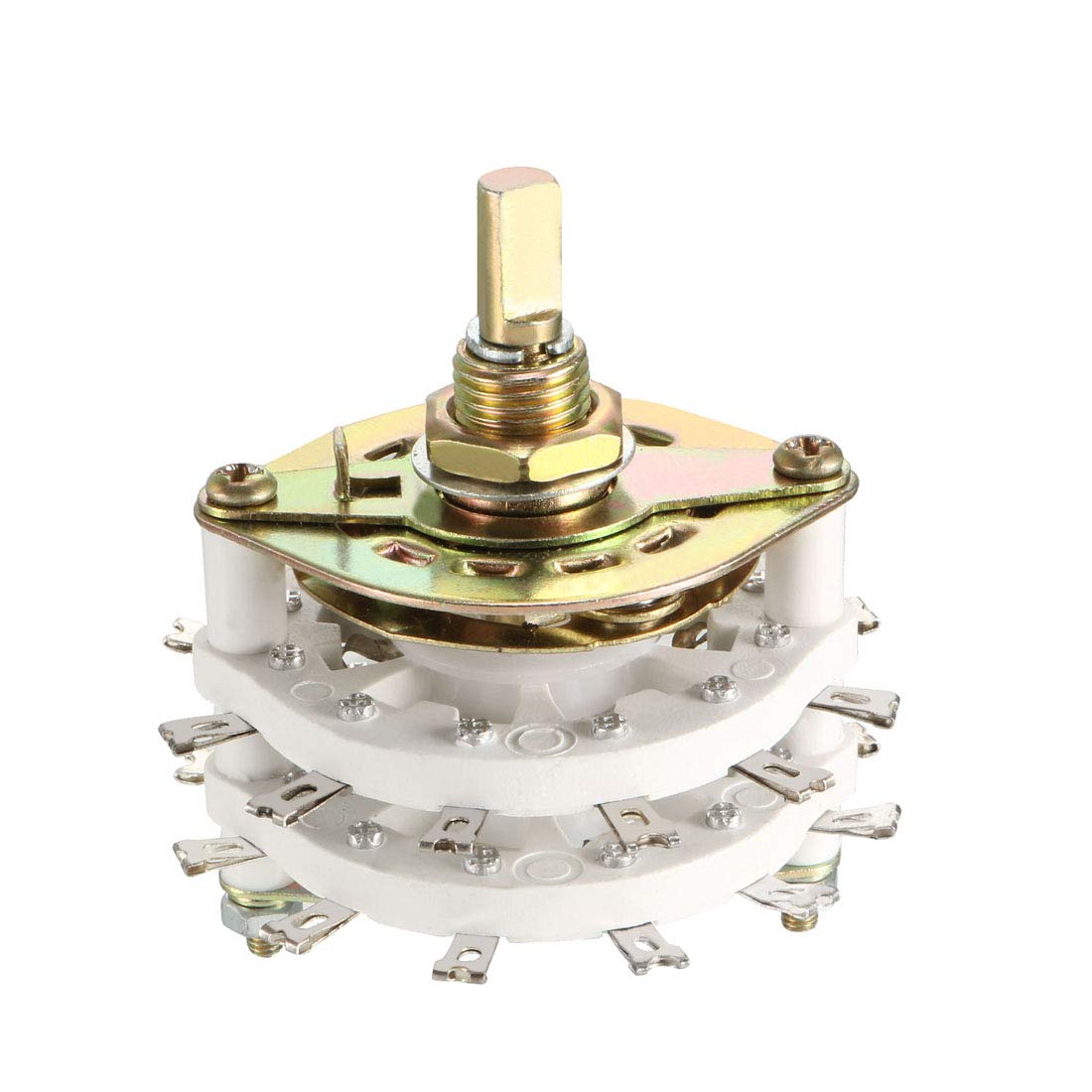 6P3T 6 Pole 3 Position Selectable 2 Deck Band Channel Rotary Switch Selector