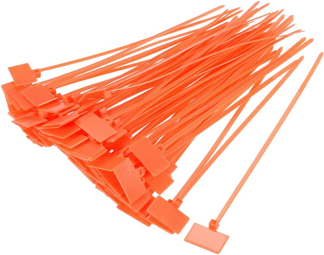 Kabel Zip Ties 6 Inch Label Tag Mark Self-Locking Nylon Draadriem Geel 120stuks