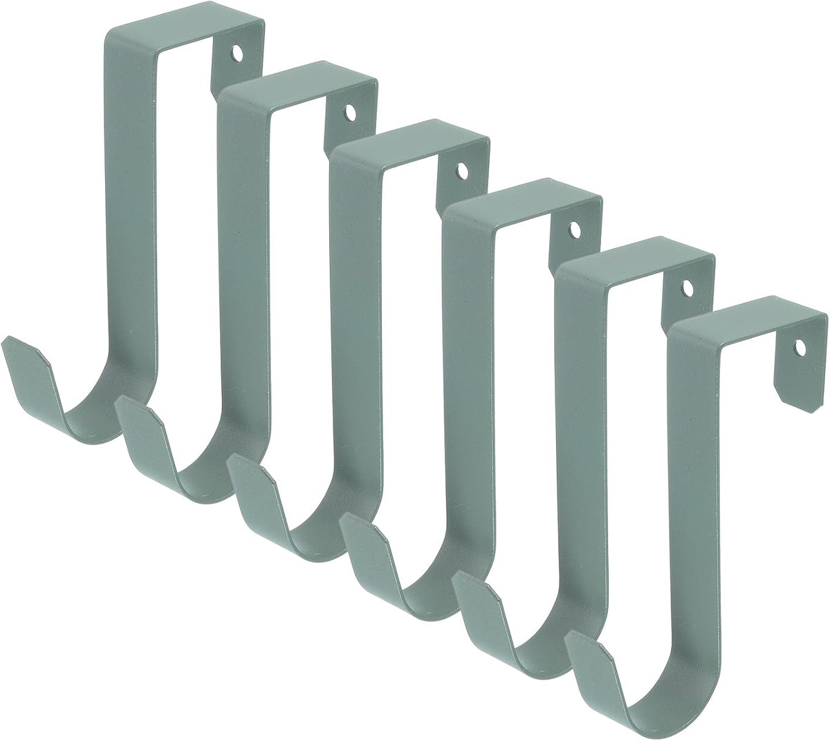 6 Pcs Over The Door Hooks, 4.6" Metal Z-Shaped Hanging Hooks Door Wreath Hanger Single Hanger Hook for Bathroom Living Room Bedroom Kitchen, Grey
