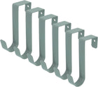 6 Pcs Over The Door Hooks, 4.6" Metal Z-Shaped Hanging Hooks Door Wreath Hanger Single Hanger Hook for Bathroom Living Room Bedroom Kitchen, Grey