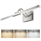 LinkMejor 24" Modern LED Lumière de Salle de Bain, Chrome Lisse