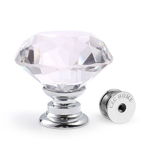 LinkMejor 25 PCS, Bouton de porte en verre cristal, Boîte à tiroir, Armoire, Bibliothèque, Garde-mante (30 mm, transparent)