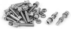 M5 x 30mm 304 Stainless Steel Hex Socket Head Cap Screws Nuts w Washers 15 Sets
