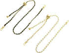 2 Pcs Purse Chain Strap, 47 Inch Adjustable Bag Chains Strap Replacement Crossbody Chain Strap Handbag Chains for DIY Wallet Clutch Bags, Black/Gold, White/Gold