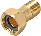 Brass Pipe Fitting, Hex Nipple, G1/2 Male x G3/4 Female Threaded Connector Water Meter Coupling 53mm Length