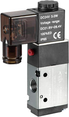 DC 24V 3 Way 2 Position 1/4" PT,Pneumatic Air Control NO Solenoid Valve,Internally Single Piloted Acting Type,3V210-08