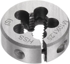 Round Threading Dies, Metric M10 x 1.25 Thread (Right Hand), Adjustable High Speed Steel (HSS) Screw Cutting Die Repair Tool