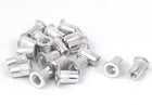 M6 Aluminum Flat Head Rivet Nut Insert Nutsert Silver Tone 20pcs