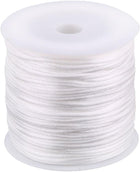 LinkMejor Nylon Handicraft DIY Knit Fan Flute Decor Pendant Cord 1.5mm Dia 78.7 Yards White