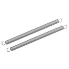 2Pcs Extended Spring 3/8 inch x 6-1/2 inch, 0.047 inch Spring Steel Dual Hook Tension Springs for Machinery Construction Industrial