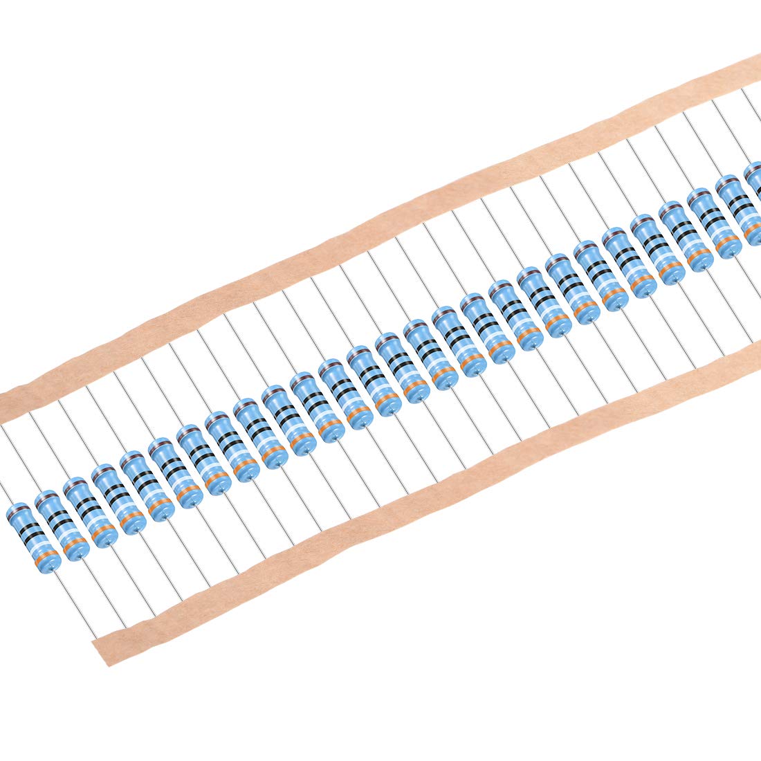 30Pcs 390 Ohm Resistor, 2W 1% Tolerance Metal Film Resistors, Lead, 5 Bands for DIY Electronic Projects and Experiments