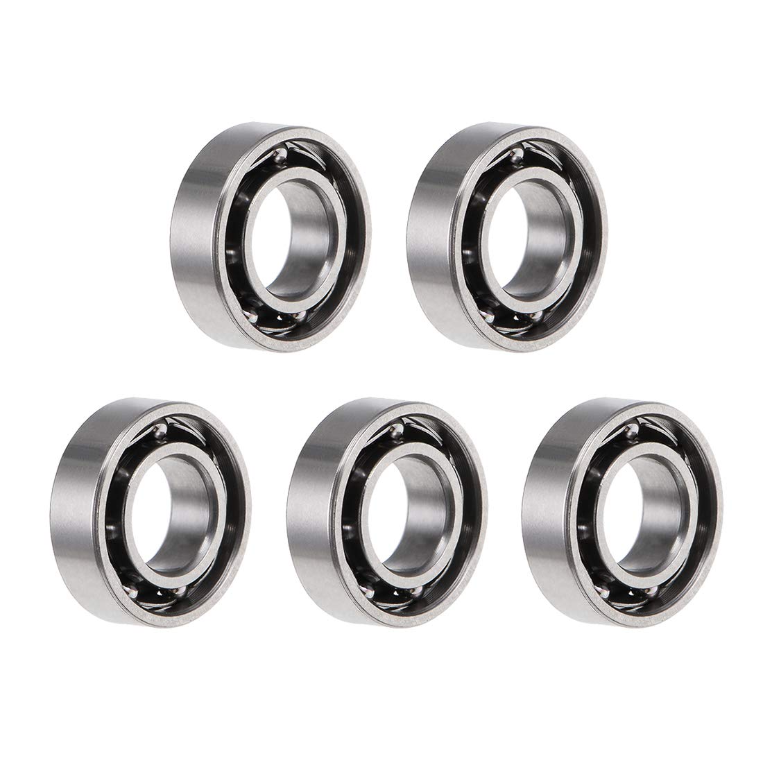 MR105K Deep Groove Ball Bearings 5mm Inner Dia 10mm OD 3mm Bore Open Type Chrome Steel Z2 5pcs
