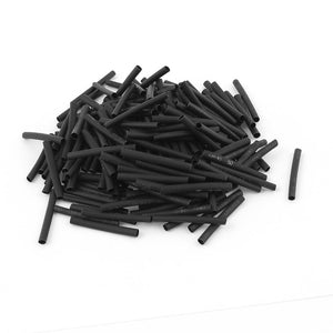 200pcs Wrap Wire Black 2mm Dia Heat Shrink Tube Cable Sleeving 2:1