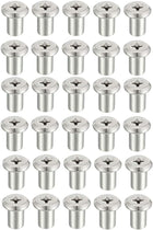 M6x12mm Phillips Head Insert Nut Screw Post Sleeve Nut for Furniture 30pcs