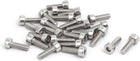 M2.5X8mm 316 Stainless Steel Fully Thread Hex Socket Cap Screw Bolt 25pcs