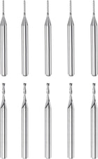 End Mill Engraving Bit Set, 1/8" Shank 0.8mm 1.5mm Dia, Solid Carbide Spiral Upcut Milling Cutter CNC Router Bits for PCB Acrylic PVC MDF Wood 15pcs