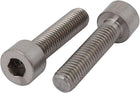 2 Pcs M8x35mm Thread Hex Socket Drive Cap Head Titanium Screw