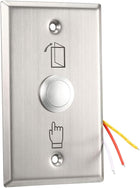 Door Release Button Push to Exit Resettable NO/NC/COM Switch for Access Control Panel 115mmx70mm 36V 3A Stainless Steel