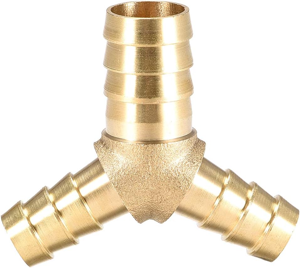 Tee Brass Barb Fitting Reducer Y Shape 3 Way Fit Hose ID 16mm x 12mm x 12mm