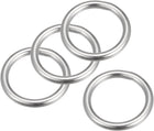 316 Stainless Steel Round Ring Welded O-Rings 25mm(0.98") ID 4mm Thick 4pcs