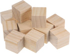 Wood Blocks for Crafts, 12pcs 1 9/16 Inch Unfinished Wooden Cube Pine Wood Square Block for DIY Craft Projects