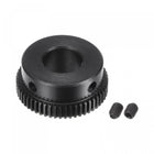 Pinion Gear Set, 45# Carbon Steel Motor Rack Spur Gear with Step Black, 0.5 Mod 55T 12mm Bore 28.5mm Outer Dia, M4 Set Screws Included