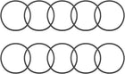 Nitrile Rubber O-Rings 63.3mm OD 58mm ID 2.65mm Width, Metric Nitrile Rubber Sealing Gasket, Pack of 10