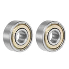 606ZZ Deep Groove Ball Bearing 6x17x6mm Double Shielded Chrome Steel Bearings 2-Pack
