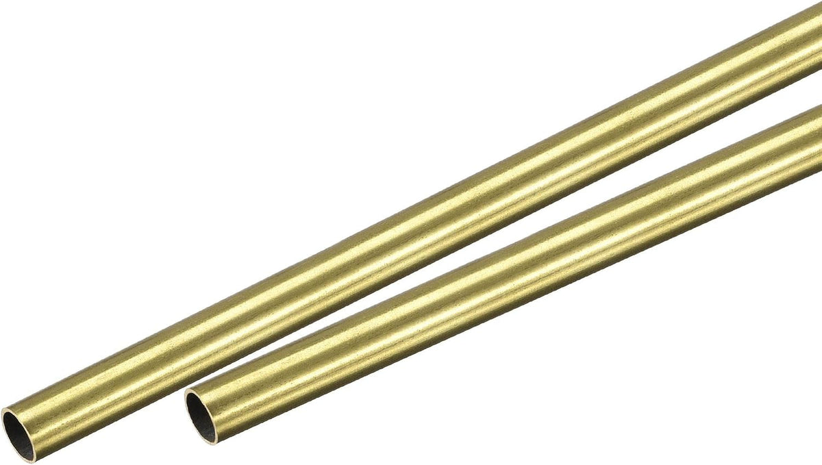 Brass Round Tube 4mm OD 0.25mm Wall Thickness 300mm Length Pipe Tubing 2 Pcs
