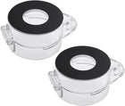 2pcs Black Clear Plastic Switch Cover Protector for 22mm Diameter Push Button Switch
