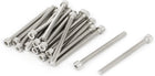 54mm Long 4mmx50mm Stainless Steel Hex Socket Head Cap Screws 20 Pcs