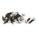 3-in-1 Furniture Connecting Kit 15mm OD Cam Fitting, 6x40mm Dowel Screws, 10mm OD Pre-Inserted Nut 20 Sets