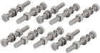 10pcs 304 Stainless Steel M6x50mm Hex Bolts w Nuts and Washers Assortment Kit