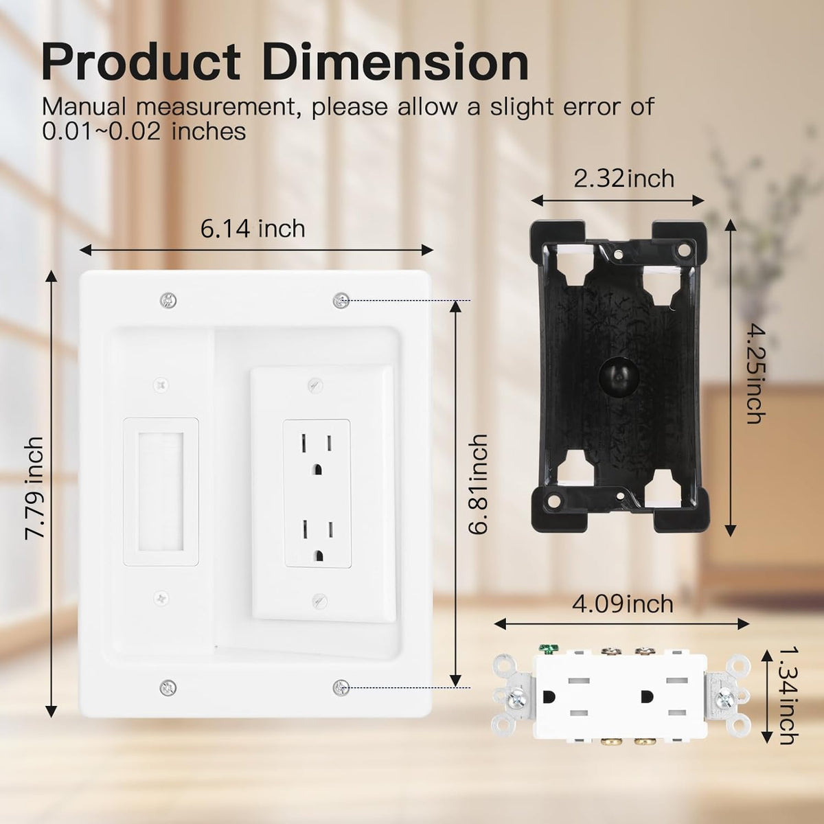 ชุดเครื่องสำอางปิดรอยขนาด Wall Cable ของ LinkMejor สีขาว