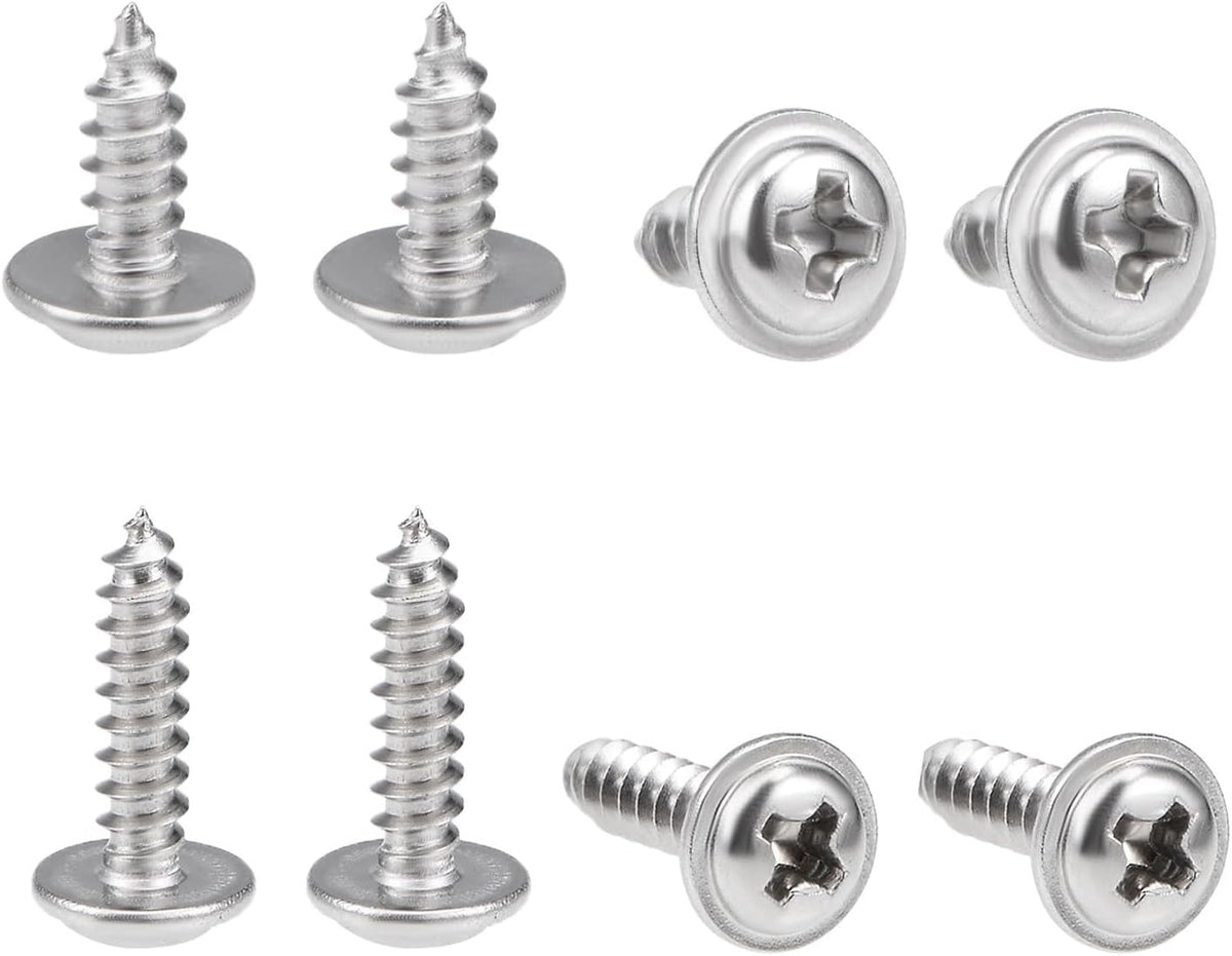 3x8mm Self Tapping Screws Phillips Pan Head Screw 304 Stainless Steel Bolts 50Pcs, 3x12mm 50pcs